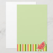 Watermelon Slice Green Stripe papeterie classique (Devant / Derrière)