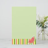Watermelon Slice Green Stripe papeterie classique (Debout devant)