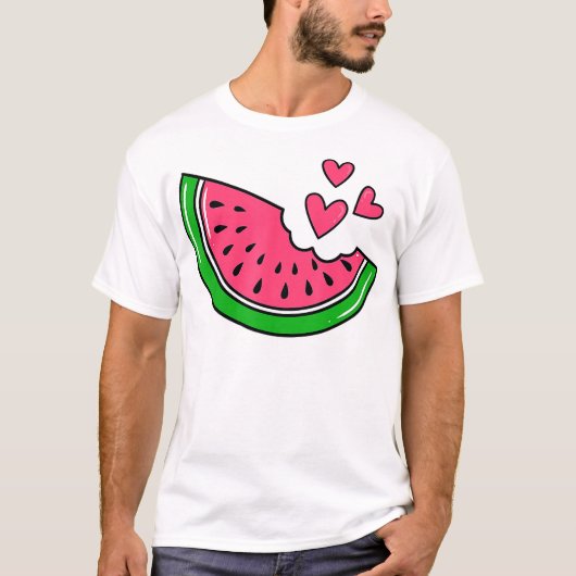 Watermelon Slice Melon Summer Vacation Sason Frui T-shirt (Voorkant)