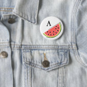 Watermelon Slice Monogram knop Ronde Button 5,7 Cm (In situ)