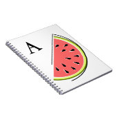 Watermelon Slice Monogram Notitieboek (Rechterzijde)