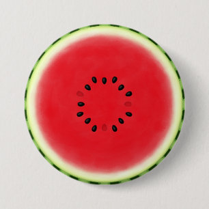 Watermelon Slice Ronde Button 7,6 Cm