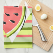 Watermelon Slice Serviette de cuisine en bande (Quart Plié)