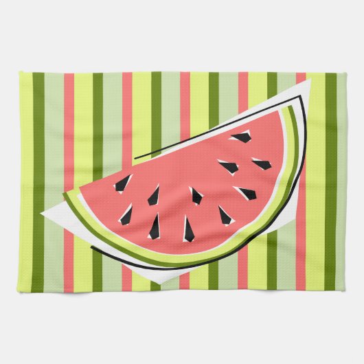 Watermelon Slice Serviette de cuisine en bande (Horizontal)