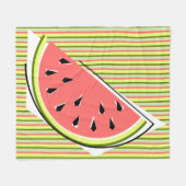 Watermelon Slice Stripe Classic Fleece Deken (Voorkant (Horizontaal))
