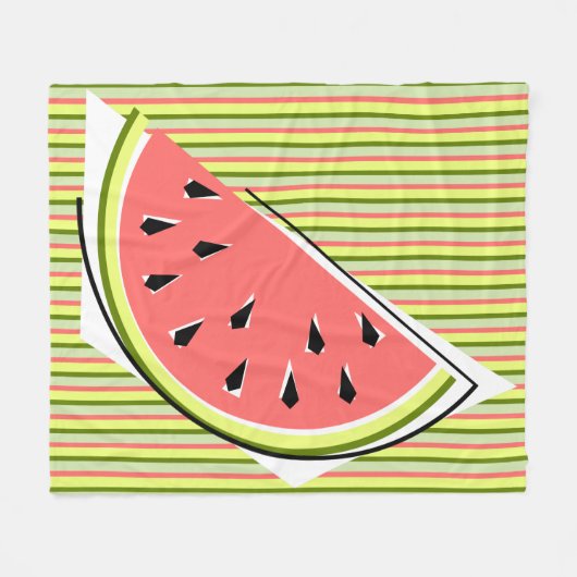 Watermelon Slice Stripe Classic Fleece Deken (Voorkant (Horizontaal))