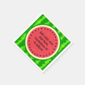 Watermelon Slice Summer Fruit gepersonaliseerd Servet (Hoek)