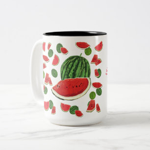 Watermelon Slice Tweekleurige Koffiemok