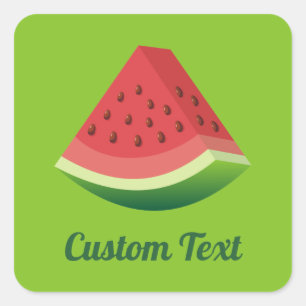 Watermelon Slice Vierkante Sticker