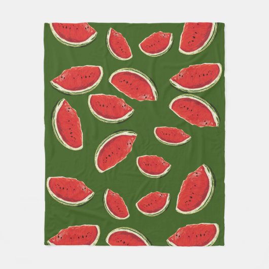 Watermelon Slices Fleece Deken (Voorkant)