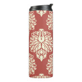 Watermelon Southern Cottage Damask Thermosbeker (Gedraaid links)