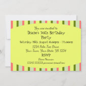 Watermelon Stripe Classic Party invitation (Dos)