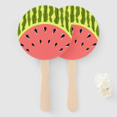 Watermelon Stripe Roze Handwaaier (Voorkant en achterkant)