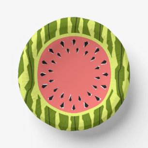 Watermelon Stripe Roze Papieren Kommen