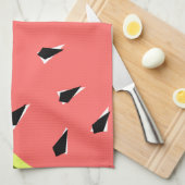 Watermelon Stripe Serviette de cuisine rose (Quart Plié)