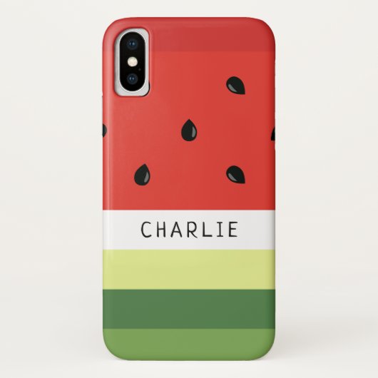 Watermelon Stripes aangepaste telefoonbehuizingen Case-Mate iPhone Case (Achterkant)