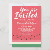 Watermelon Summer Birthday Kaart (Voorkant)