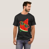 Watermelon Summer Melon With Sungles Funny Waterme T-shirt (Voorkant volledig)