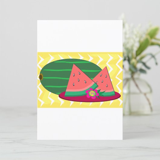 Watermelon Sur Une Plaque Invitations