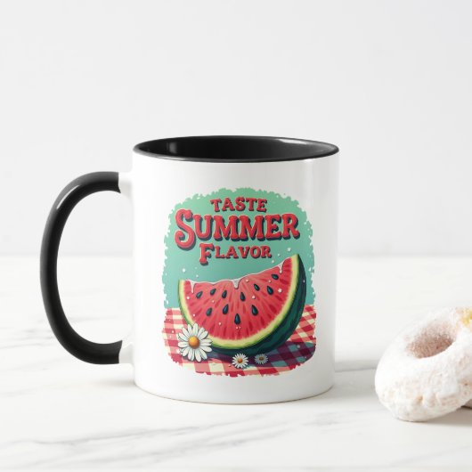 Watermelon Taste Summer Flavor Mug (Avec donut)
