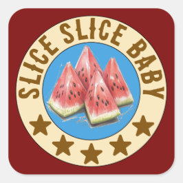 watermelon vierkante sticker