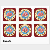 watermelon vierkante sticker (Vel)