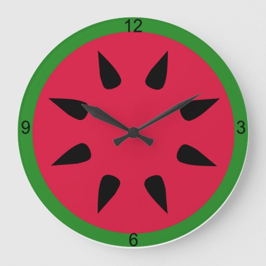 Watermelon Wall Clock Grote Klok (Voorkant)