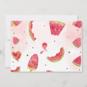 Watermelon Watercolor 1er Invitation anniversaire (Dos)