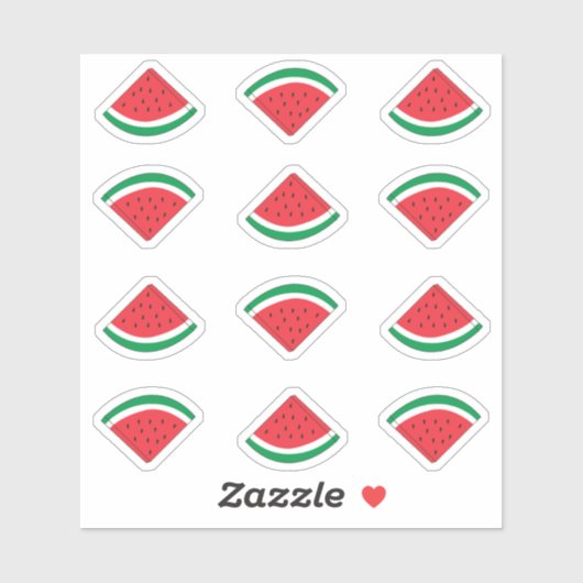 Watermelon Wedge Sticker Pack (Feuille)
