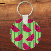 Watermelon Wedges Pattern Sleutelhanger (Voorkant)