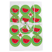 Watermelon White Bow-kerstcadeaus Medium Cadeauzakje (Achterkant)