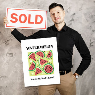 Watermelon You Be My Next Client Postcard   Grappi Briefkaart