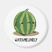 Watermelonely Funny Watermelon Fruit Pun Magneet (Voorkant)