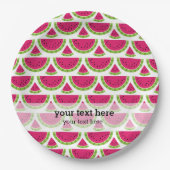 Watermelonkleur Papieren Bordje (Voorkant)