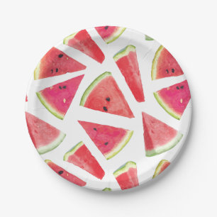 Watermelonpatrooncreatie 2 papieren bordje
