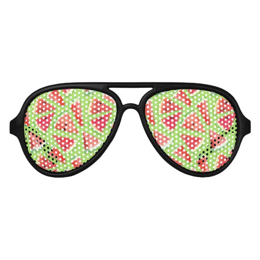 Watermelonpatrooncreatie 3 aviator zonnebril (Voorkant)