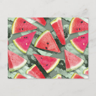 Watermelonpatrooncreatie 4 feestdagenkaart