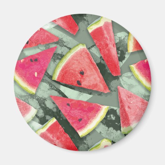 Watermelonpatrooncreatie 4 magneet (Voorkant)