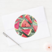 Watermelonpatrooncreatie 4 ronde sticker (Envelop)