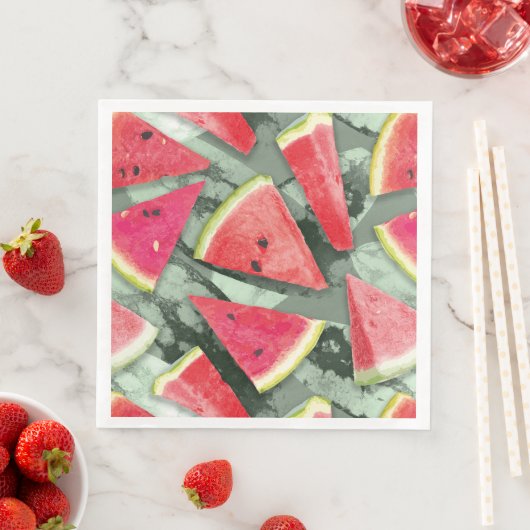 Watermelonpatrooncreatie 4 servet (Insitu)