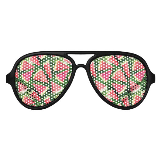 Watermelonpatroonvorming Aviator Zonnebril (Voorkant)