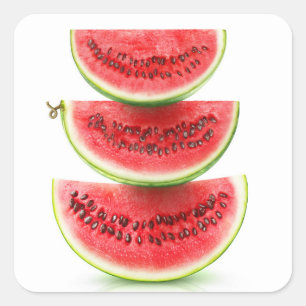 Watermelonpiramide Vierkante Sticker