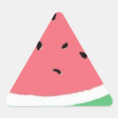Watermelonsegment Driehoek Sticker (Voorkant)