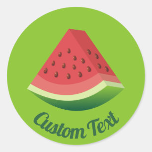 Watermelonsegment Ronde Sticker