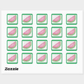 Watermelonsegment Vierkante Sticker (Vel)