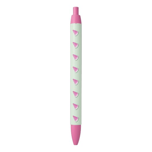 Watermelonsegment Zwarte Inkt Pen (Voorkant Verticaal)