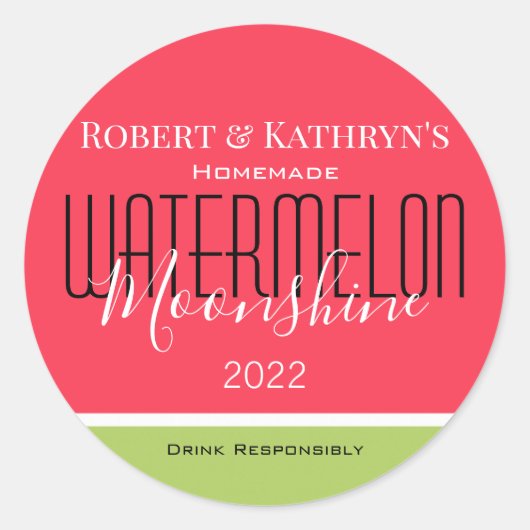 "Watermelonshine" - Etiket op maat (Voorkant)