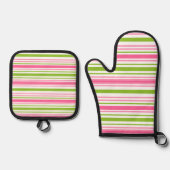 Watermelonstripes Ovenwant & Pannenlap Set (Voorkant)