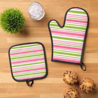 Watermelonstripes Ovenwant & Pannenlap Set