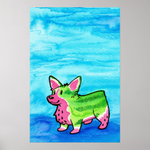 Watermelorgi Waterverf Poster